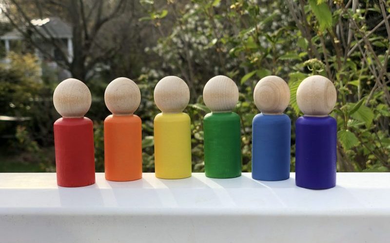 Rainbow Peg Dolls